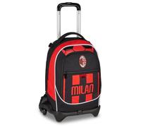Seven Jack 3 Wheels Milan School Trolley Black, 33 L, Discomposable, Cross-Over System, 3 in 1, Use Backpack, Front Pocket, Elementary and Middle School, Child, Boy, Football, Official Product