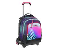 Seven Jack Detach School Trolley 3 Wheels, Pink, Shadefull Girl, 3 in 1, Backpack with Detachable Trolley, Removable Pocket Use School Bag and Crossover System, Travel School Backpack, Girl, pink