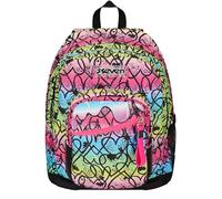 Seven JumpLove Double Compartment Backpack, Pink, Bottle Pocket, Maxi Capacity, Pre-shaped Backpack, School and Travel Backpack, Children and Youth, pink, Taglia unica, School