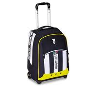 Seven Juventus Big Trolley School Fixed, Black and White, 2 in 1, Dual Use, Trolley and Backpack, Elementary School, Child, Football, Black, Taglia unica, Casual