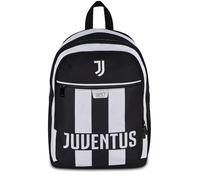 Seven Juventus Double Compartment School Backpack, Black, 26 L, Front | Front Pocket, Side Bottle Pocket, Elementary and Middle School, Football, Official Product