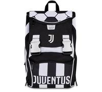 Seven Juventus Expandable Backpack, Double Compartment, Black, 24L, Side Zips, Front Pocket, Bottle Pocket, Elementary and Middle School, Child, Boy, Football, Official Product