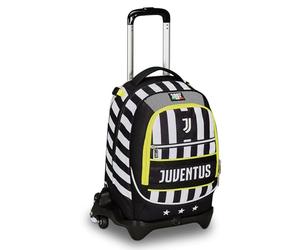 Seven Juventus FC 3 in 1 Triple Use Backpack with Detachable Trolley, Bottle Pocket, Crossover System, Travel School Backpack, Child Boy, Multi-Coloured, One Size