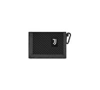 Seven Juventus Hook-Up Wallet, Black, Internal Compartments for Cards and Banknotes, Coin Holder with Zipper, Side Carabiner for Kids and Teens, Football Leisure Leisure Gift Idea