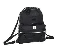 Seven Juventus Sack with Front Pocket, Black, 18 Litres, Sports Bag, School, Gym and Leisure, Children and Youth