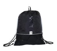 Seven Juventus Sakky Bag, Black, Backpack with Easy Closure with Drawstring, Sports Bag, School, Gym and Leisure, Children and Youth, Black, Taglia unica