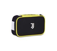 Seven Juventus School Pencil Case Quick Case, Black, Pen Holder Complete with Pens, Pencils, Colours, Elementary and Middle School, Children, Football, Black, Modern