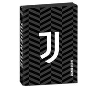 Seven Juventus Standard School Diary, 16 Months, Black White, Stripes Cover, Official Product, Backpack Accessories, Boy