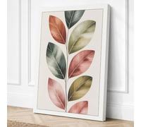 Seven Leaves in Canvas Wall Art Print 18x12 Inch