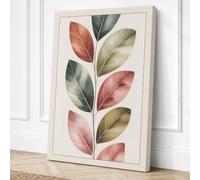Seven Leaves in Canvas Wall Art Print 24x16 Inch