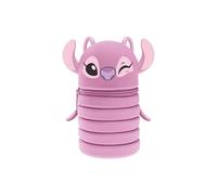 Seven Lilo & Stitch Extendable Silicone Pencil Case 2 in 1 Stitch, Pink, School Pencil Case, Table Pen Holder, Zipper Closure, School and Leisure, Girl, XX, Modern