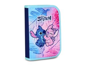 Seven Lilo & Stitch Nursery Pencil Case, 1 Zip, Light Blue and Pink, Single Compartment Pencil Case Complete with Crayons, Marker, Backpack Accessories, Girl, Light Blue and Pink, Modern