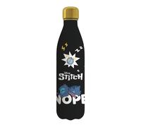 Seven Lilo & Stitch Thermal Water Bottle, Black, Temperature Maintenance up to 24 Hours, School and Leisure Bottle, Girls and Girls, Black, Modern