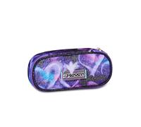 Seven LOVEPASS Round Plus School Pencil Holder, Purple, Oval Pencil Case, Inner Zip Pocket, Elastic Pencil Holders, Backpack Accessories, Girl, Middle and High School