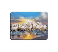 Seven Lucky Running Wild Horses Horse Posters (7) Tin Sign Vintage Metal Pub Club Cafe Bar Home Wall Art Decoration Poster Retro 12x16inch(30x40cm)
