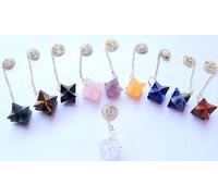 Seven Merkaba Star Pendulums Crystal Healing Reiki Men Women Wellness Psychic Energy Dowsing Chakra Balancer Feng Shui Gemstone