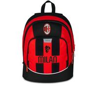 Seven Milan Advanced School Backpack, Red and Black, Football Team, Double Compartment and Bottle Pocket, 29 L, Elementary School, Child Backpack, red, Taglia unica, Casual
