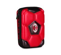 Seven Milan Quick Case 3D School Pencil Case, Red, 3D Shell Case, Zip Opening, Backpack Accessories, Elementary and Middle School, Children and Teens, Football, Official Product