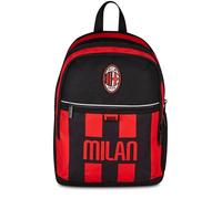 Seven Milan School Backpack with Double Compartment, Black, 26 L, Front Pocket, Side Bottle Pocket, Elementary and Middle School, Children and Teenagers, Football, Official Product