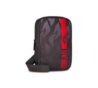 Seven Milan Shoulder Bag, Black, Back Zip Pocket, Adjustable Shoulder Strap for Kids and Teens, Football, Travel and Leisure, Supporter Gift Idea