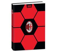 Seven Milan Standard School Diary, 12 Months, Red Black, Ball Cover, Official Product, Backpack Accessories, Boy