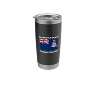 Seven Mile Beach Cayman Islands Flag Distressed Stainless Steel Insulated Tumbler