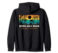Seven Mile Beach Cayman Islands Sunset Beach Vacation Design Zip Hoodie