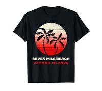 Seven Mile Beach Cayman Islands Sunset Design T-Shirt