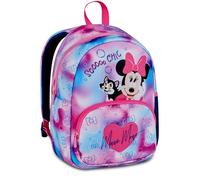 Seven Minnie Mouse School Backpack, Pink, 14 L, Single Compartment, Front Pocket, Bottle Pocket, Multi-Function, Kindergarten, Leisure, Travel, Girl