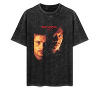 Seven Movie Poster Unisex T-Shirt Graphic Top Printed Tee Mens Black Shirt XL