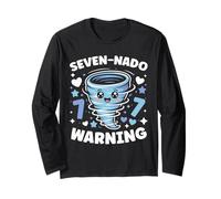 Seven-Nado Tornado 7th Birthday Funny Storm Chasing Toddler Long Sleeve T-Shirt