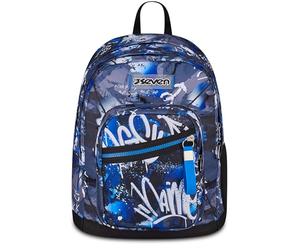 Seven New Fit Backpack, Double Compartment, Bottle Pocket, School and Leisure, Mystic Gray, Children and Teenagers, Blue/Black