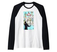 Seven of Cups Vintage Tarot Card - Original Rider Waite Deck Raglan Baseball Tee