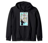 Seven of Cups Vintage Tarot Card - original Rider Waite Deck Zip Hoodie