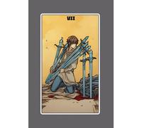 Seven of Swords - Tarot Card Notebook - Card No.61 (Color Ed.): A5 Ruled Lined Tarot Journal Diary Sketchbook Notebook - Seven of Swords (Deception and Caution)