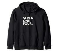 SEVEN ONE FOUR Area Code 714 Anaheim CA California USA Zip Hoodie