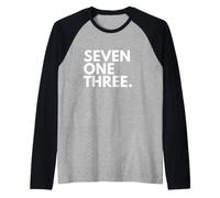 Seven ONE Three Area Code 713 Houston Texas Raglan Baseball Tee