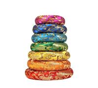 Seven pcs Cloth O-ring Playing 6-12" 8-14" Crystal Singing Bowl (6-12inch)