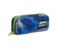 Seven Pencil Case Pencil Case Stationery Bag Girls Boys School and High School Teens Multicolor, Dark Blue/Green, 21 Centimeters, Pen Holder