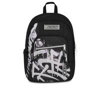 Seven PLUMPY LINE BOY Dual Detach School Backpack, Black, 32 L, Double Compartment, Multi-Function, Detachable Backpack, Pocket with Organizer, Computer Compartment, Middle and High School, Child, Boy
