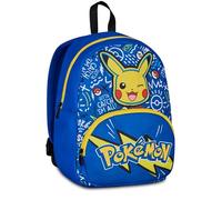 Seven Pokemon School Backpack, Blue, 14 L, Single Compartment, Front Pocket, Side Pocket Water Bottle, Multi-Function, Kindergarten, Leisure, Travel, Boy, Girl
