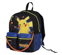 SEVEN Pokemon School Backpack, Kindergarten and Leisure, Blue and Yellow, Kids and Teenagers, with Double Front Pocket, Black, Blue And Yellow, Taglia unica, Casual