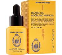 SEVEN POTIONS Natural Beard Oil for Men 1 FL OZ / 30ml - Woodsy Scented Beard Softener & Conditioner - Vegan Conditioning Oil That Helps Prevent Itch & Dandruff (Woodland Harmony)