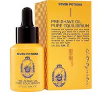 Seven Potions Pre-Shave Oil For Men - Ideal for Sensitive Skin, Helps Prevent Irritation, Lubricates and Protects Face - Natural, Vegan, Cruelty Free (30ml)