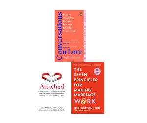 Seven Principles Making Marriage Work,Attached,Conversations on Love 3 Books Set