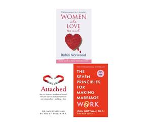 Seven Principles Making Marriage Work,Attached,Women Who Love Too Much 3 Books