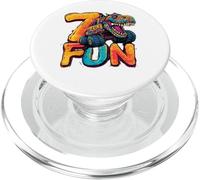 Seven-Rex in a Monster Truck - 7th Birthday Boy PopSockets PopGrip for MagSafe
