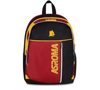 Seven Roma Double Compartment School Backpack, Black, 26 L, Front Pocket, Side Pocket for Bottles, Elementary and Middle School, Children and Teens, Football, Official Product
