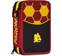 Seven Rome 3 Zip School Case, Red, Triple Compartment, 45 Piece
