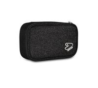 Seven Round Plus Big Tech Shin School Bag, Black, Internal Pocket with Zip and Elastic Loops, Pen Holder, Middle and High School, Girl